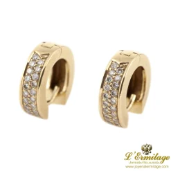 PENDIENTES Pendientes criollas mini oro amarillo y diamantes.
