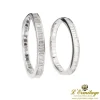 PENDIENTES Pendientes criollas en oro blanco y diamantes.