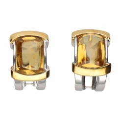 PENDIENTES Pendientes damiani en oro amarillo y oro blanco con citrinos.