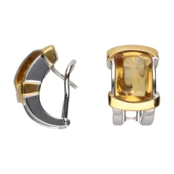 PENDIENTES Pendientes damiani en oro amarillo y oro blanco con citrinos.