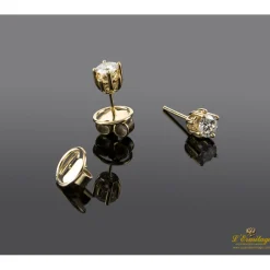 PENDIENTES Pendientes dormilonas en oro amarillo con brillantes
