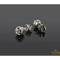 PENDIENTES Pendientes dormilonas oro blanco y diamantes color h, pureza si2 y peso 1,70 cts.
