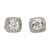 PENDIENTES Pendientes dormilonas en oro blanco y brillantes.