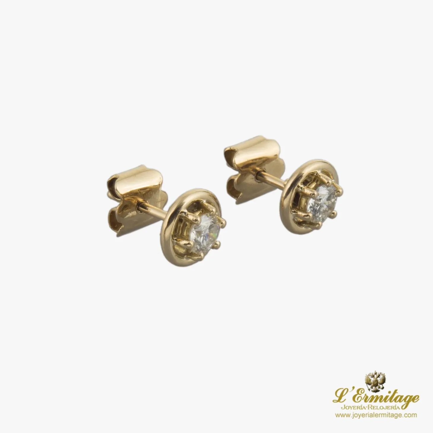 PENDIENTES Pendientes dormilonas oro amarillo y diamantes