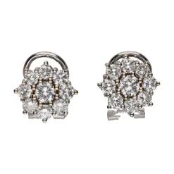 PENDIENTES Pendientes en oro blanco con brillantes.