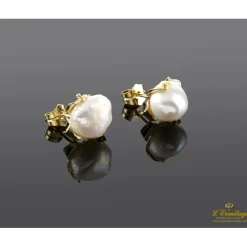 PENDIENTES Pendientes en oro amarillo y perlas barrocas