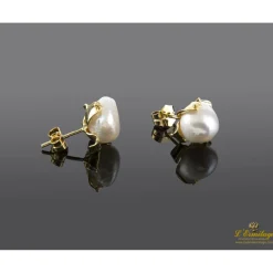 PENDIENTES Pendientes en oro amarillo y perlas barrocas