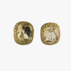 PENDIENTES Pendientes en oro amarillo y citrinos.
