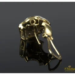 PENDIENTES Pendientes en oro amarillo y oro blanco con zafiros y brillantes.
