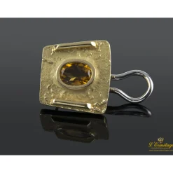 PENDIENTES Pendientes en oro amarillo con topacios