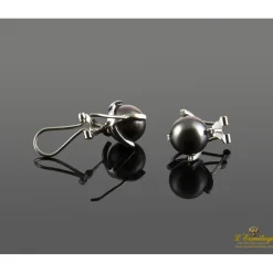 PENDIENTES Pendientes en oro blanco con perlas tahiti y brillantes