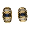 PENDIENTES Pendientes en oro amarillo con zafiros y brillantes.