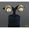 PENDIENTES Pendientes en oro amarillo y perlas. Diseñados por luis gil.