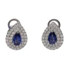 PENDIENTES Pendientes en oro blanco, zafiros y brillantes.