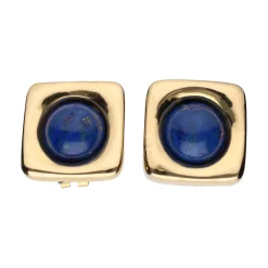 PENDIENTES Pendientes en oro amarillo con lapislázuli.