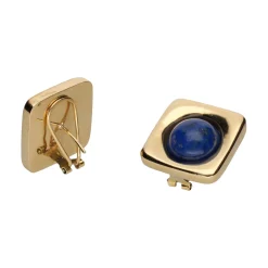 PENDIENTES Pendientes en oro amarillo con lapislázuli.