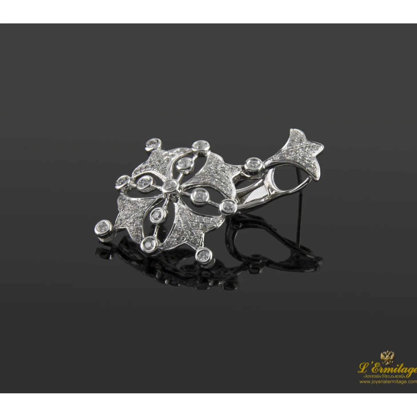 PENDIENTES Pendientes en oro blanco con brillantes