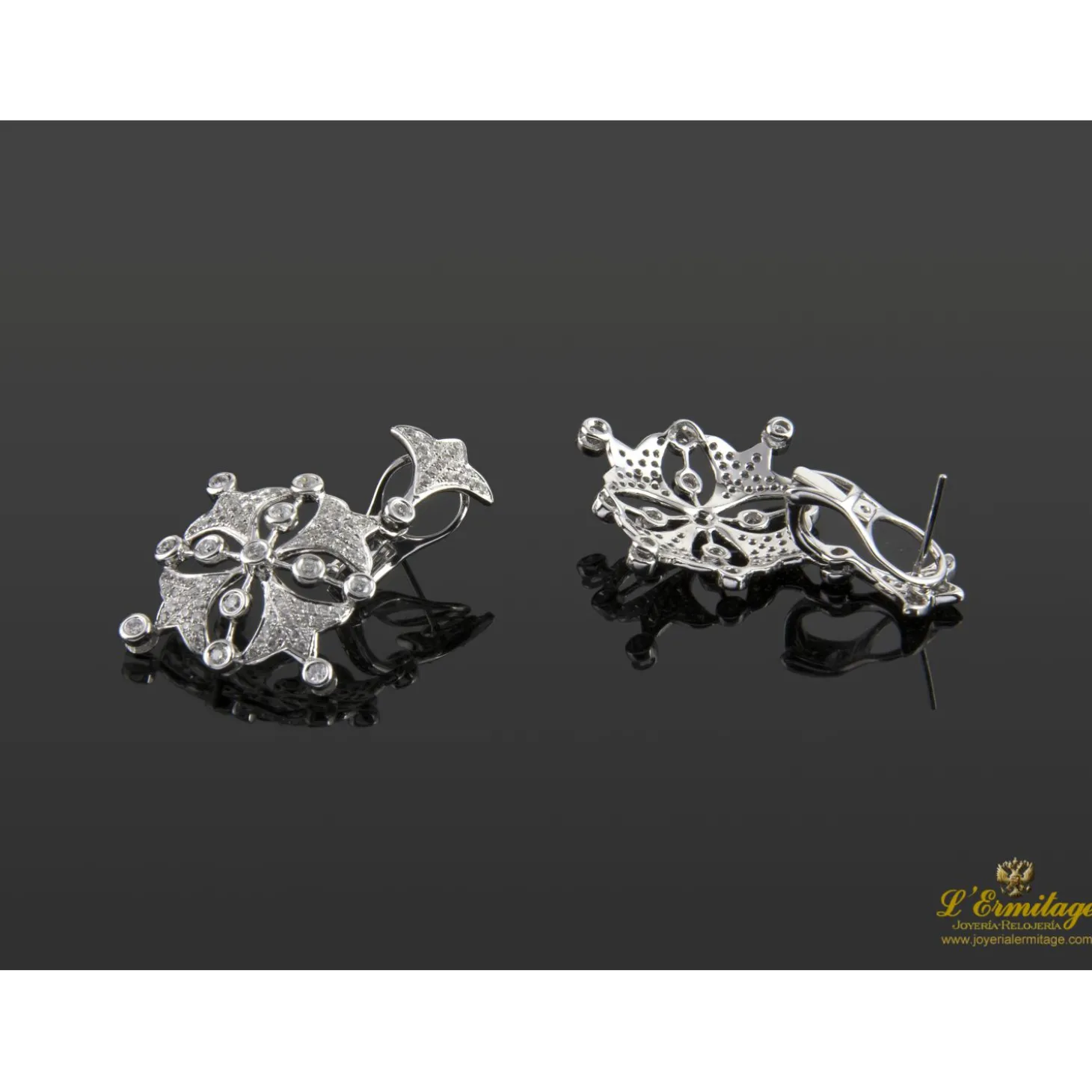 PENDIENTES Pendientes en oro blanco con brillantes