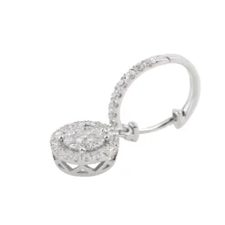 PENDIENTES Pendientes en oro blanco y brillantes.