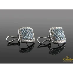 PENDIENTES Pendientes en oro blanco con citrinos y diamantes.