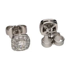 PENDIENTES Pendientes en oro blanco con brillantes.