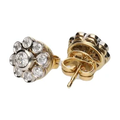 PENDIENTES Pendientes en oro amarillo y oro blanco con brillantes.