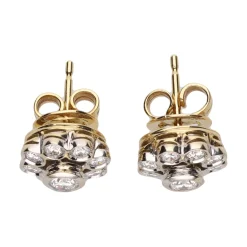 PENDIENTES Pendientes en oro amarillo y oro blanco con brillantes.