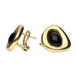 PENDIENTES Pendientes firmados por joaquin berao en oro amarillo con onix.