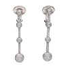 PENDIENTES Pendientes largos en oro blanco y brillantes.