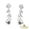 PENDIENTES Pendientes largos en oro blanco con zafiros y diamantes