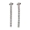 PENDIENTES Pendientes largos riviere en oro blanco y brillantes.