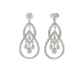 PENDIENTES Pendientes largos en oro blanco con brillantes.