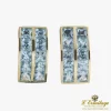 PENDIENTES Pendientes oro amarillo con piedras azules.