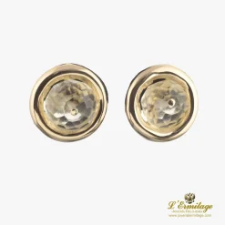 PENDIENTES Pendientes oro amarillo cristal de roca