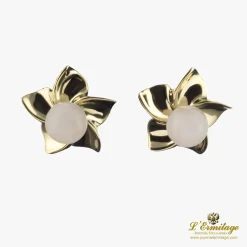 PENDIENTES Pendientes oro amarillo piedra luna