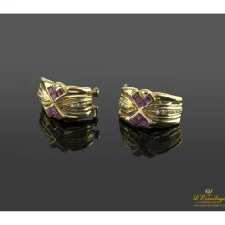 PENDIENTES Pendientes oro amarillo rubíes y diamantes