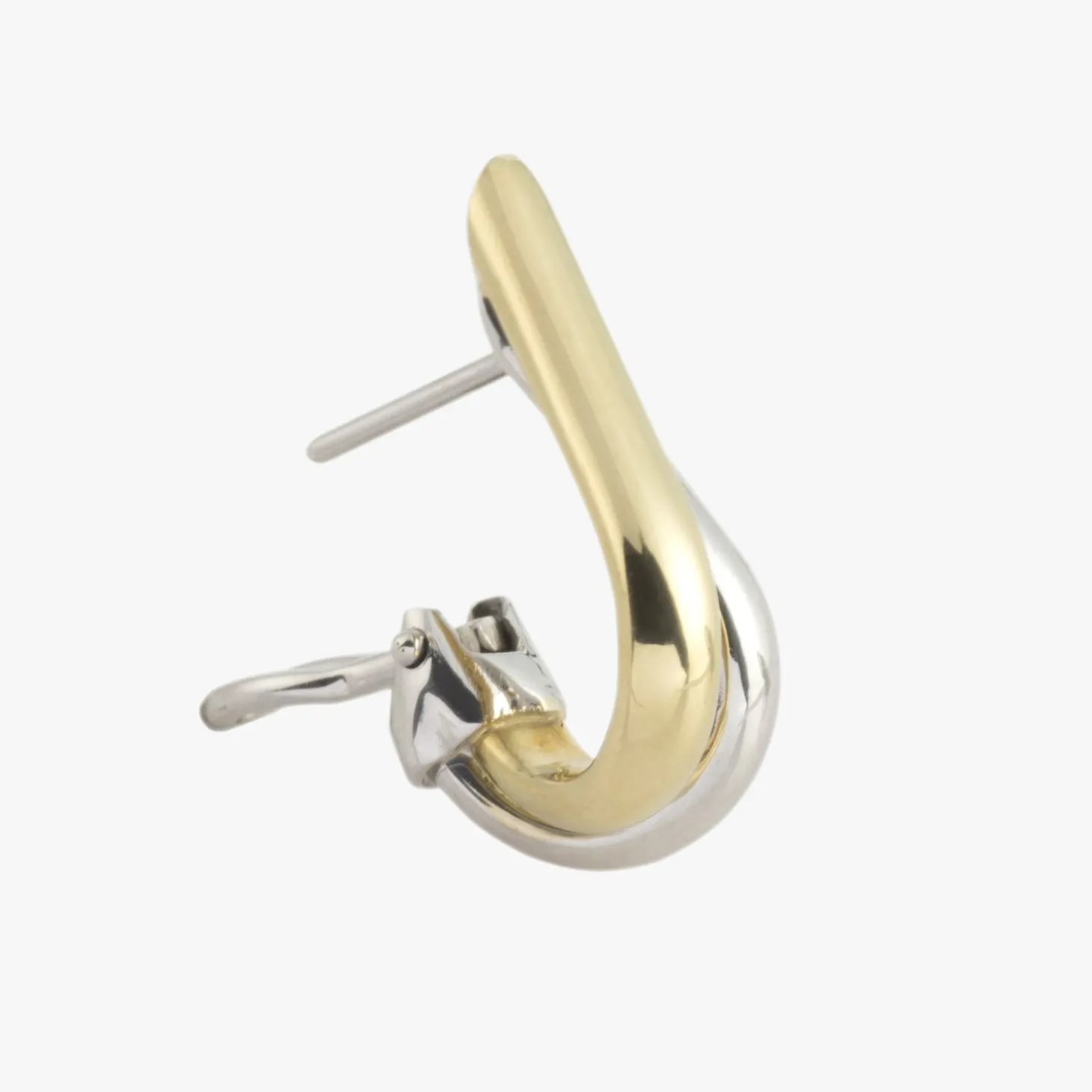PENDIENTES Pendientes oro amarillo y oro blanco. Cierre omega.