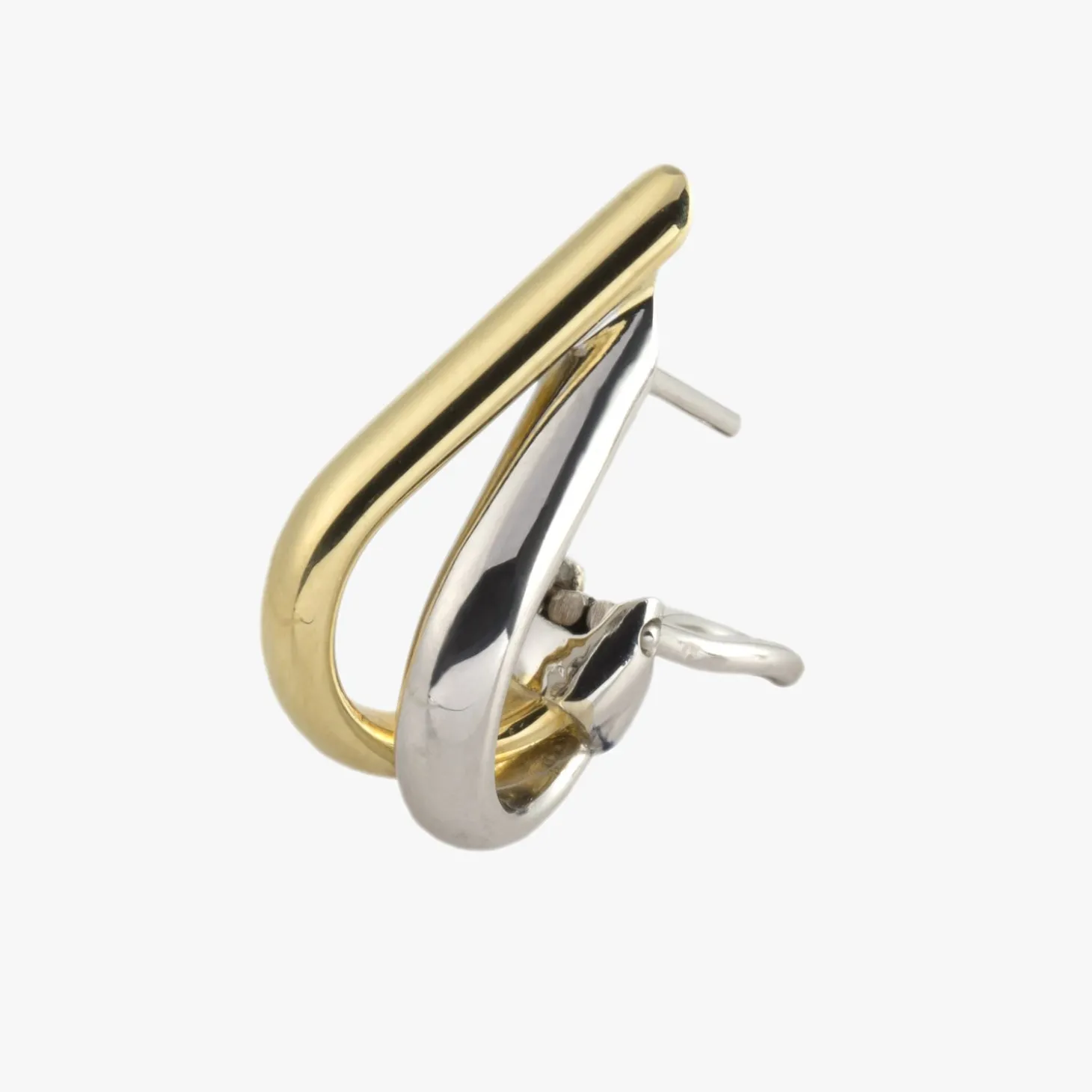 PENDIENTES Pendientes oro amarillo y oro blanco. Cierre omega.