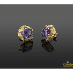 PENDIENTES Pendientes oro amarillo amatistas