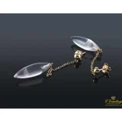 PENDIENTES Pendientes oro amarillo y cuarzo