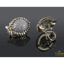 PENDIENTES Pendientes oro amarillo oro amarillo y cuajado de diamantes.