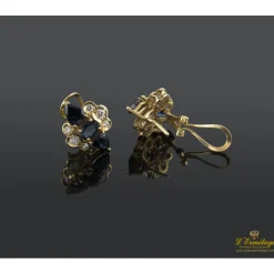 PENDIENTES Pendientes oro amarillo zafiros y diamantes