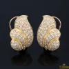 PENDIENTES Pendientes oro amarillo con cuajado de diamantes.