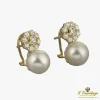 PENDIENTES Pendientes oro amarillo perla y diamantes