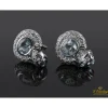 PENDIENTES Pendientes oro blanco aguamarinas y diamantes.