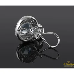 PENDIENTES Pendientes oro blanco aguamarinas y diamantes.