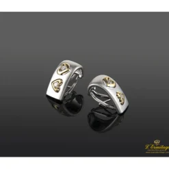 PENDIENTES Pendientes oro blanco mate y diamantes