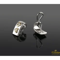 PENDIENTES Pendientes oro blanco mate y diamantes