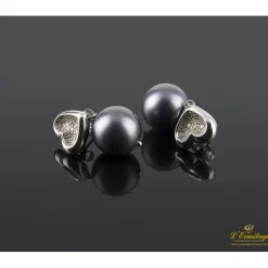 PENDIENTES Pendientes oro blanco perla y diamantes
