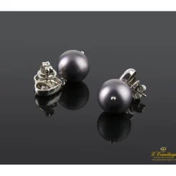 PENDIENTES Pendientes oro blanco perla y diamantes